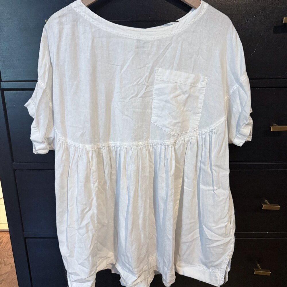 Free People | We the Free Moon City Linen Top | Size Medium | EUC